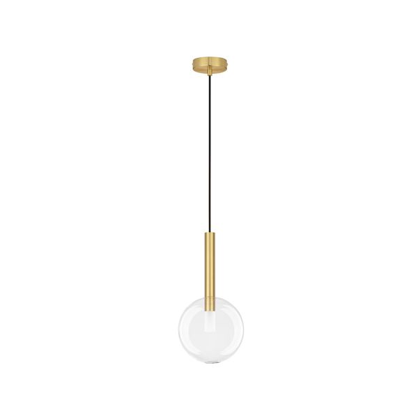 Sandy Gold Metal  & Clear Glass  LED G9 1x5 Watt 230 Volt   IP20 Bulb Excluded  19.5  D: 20 H: 191 cm Adjustable Height image 1