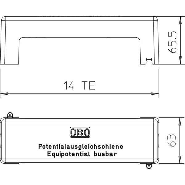 1801 AH Cover for equipotential busbar 72x45mm image 2