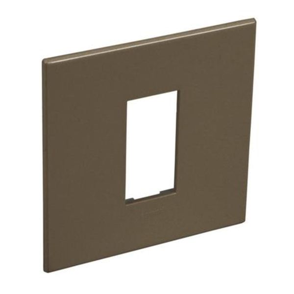 French and German standard plate square version 1 module - dark bronze image 1