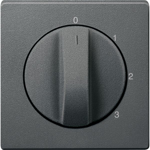 Central plate for three-step rotary switch, anthracite, System M image 1