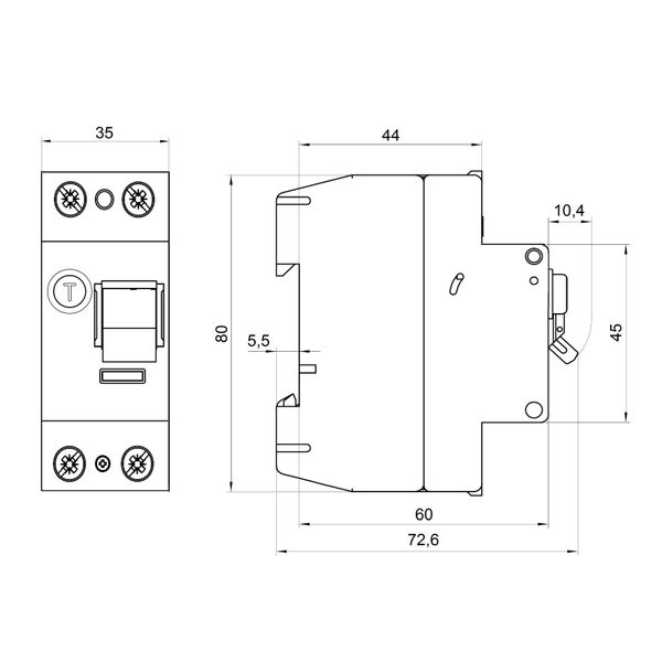 Residual current circuit breaker 40A, 2-pole, 300mA, type AC image 4