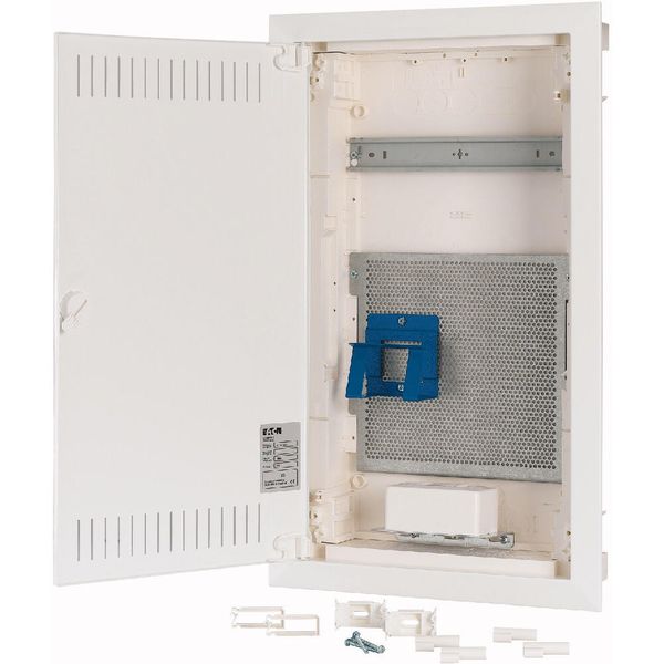 Hollow wall compact distribution board, multimedia, 3-rows, flush sheet steel door image 9