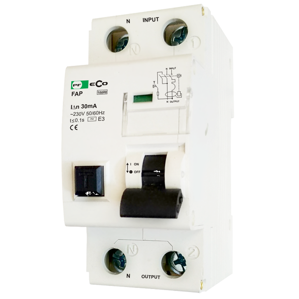 Residual current circuit breaker with over-current protection FAP1-32F ( FAP10-A) C25A 0,03A A-type, 10kA image 1