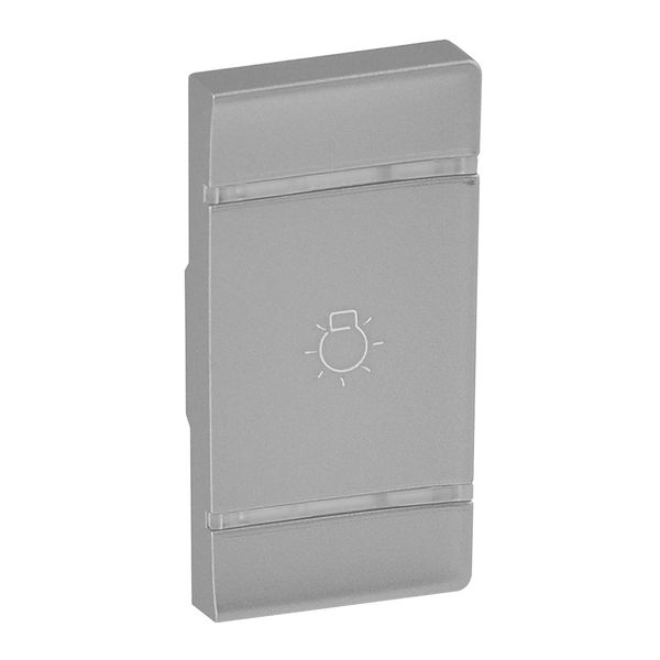 Cover plate Valena Life - light symbol - right-hand side mounting - aluminium image 1