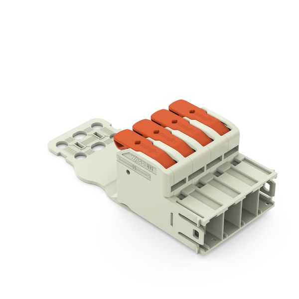 832-1204/334-000 1-conductor male connector; lever; Push-in CAGE CLAMP® image 1