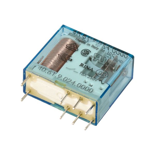 PCB/Plug-in Rel. 5mm.pinning 1NO 16A/24VDC/AgCdO/wash tight (40.61.9.024.0301) image 4