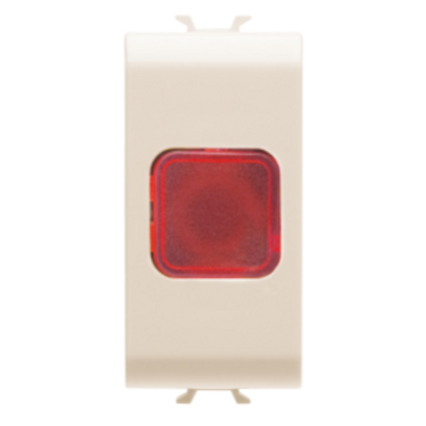 SINGLE INDICATOR LAMP - RED - 1 MODULE - IVORY - CHORUSMART image 1