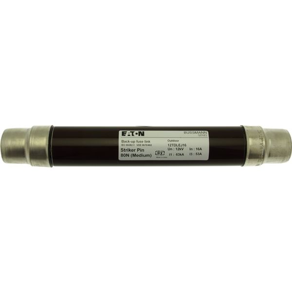 Fuse-link, medium voltage, 16 A, AC 12 kV, 2", 51 x 292 mm, back-up, DIN, with striker image 1