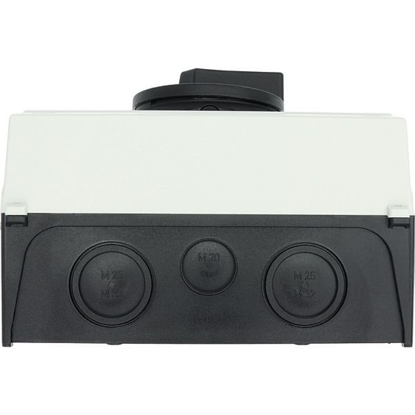 Main switch, P3, 63 A, surface mounting, 3 pole, STOP function, With black rotary handle and locking ring, Lockable in the 0 (Off) position image 3