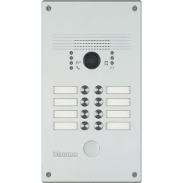 Monobloc vandal-resistant pushbutton panel Aluminium (8 calls) image 1