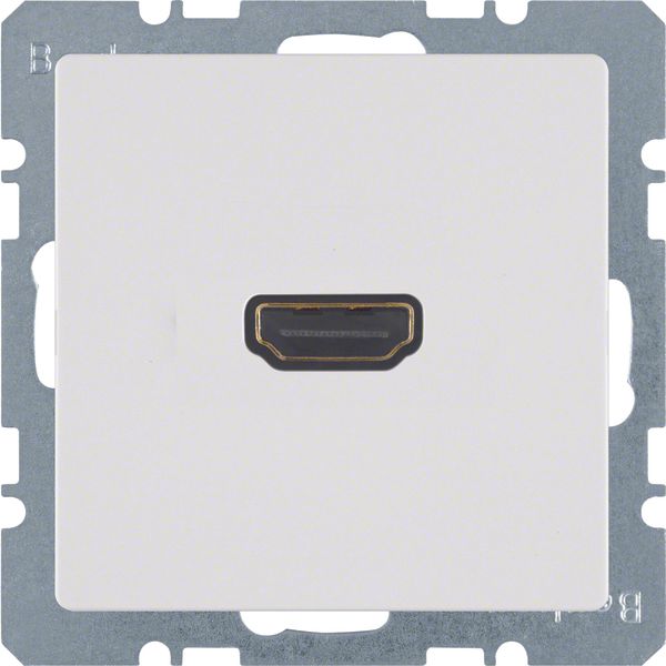 High definition soc. out. 90° plug connection, Q.1/Q.3, p. white velve image 1