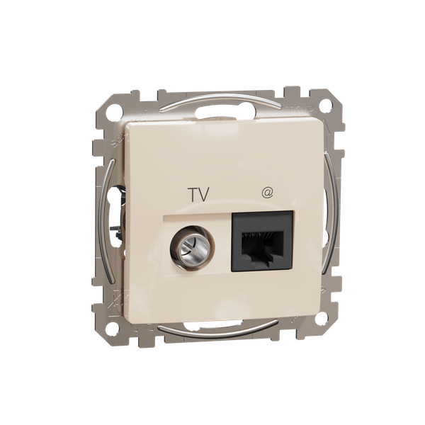 Data + TV sockets, Sedna Design & Elements, RJ45 CAT6 UTP, professional, Beige image 5