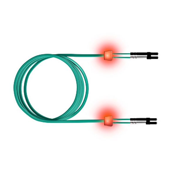 FO LED Patch Cord Premium, Duplex, LCD/LCD, G50/125, OM3, 1m image 1