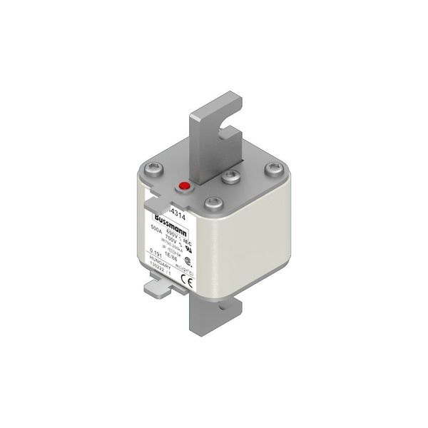 Fuse-link, high speed, 500 A, AC 690 V, size 1, 53 x 69 x 111 mm, aR, IEC, type T indicator image 16