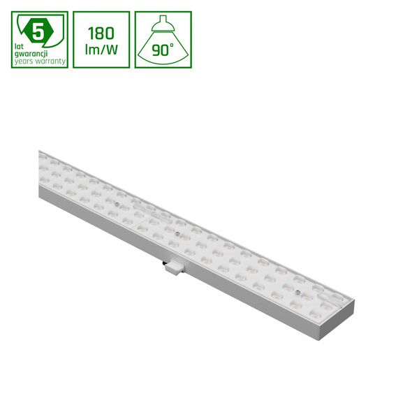 LIMEA PRO TRUNKING SYSTEM 75W NW 230V 90deg IP40 IK08 1438mm WHITE 5 YEARS WARRANTY DALI image 1