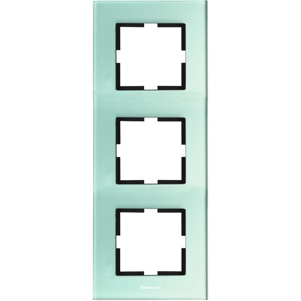 Karre Plus Accessory Glass - Green Three Gang Frame image 1