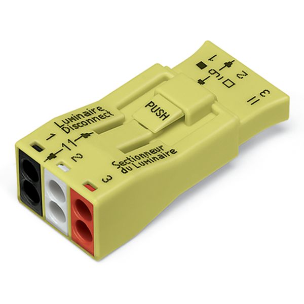 Luminaire disconnect connector 3-pole yellow image 3