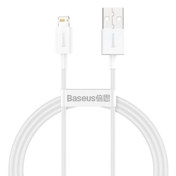 Cable USB A plug - IP Lightning plug 1.0m white Superior series BASEUS image 1