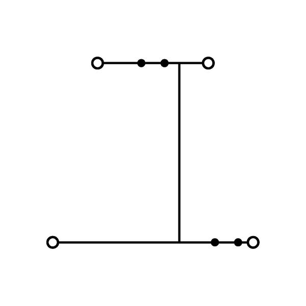 Double-deck terminal block 4-conductor through terminal block N blue image 2