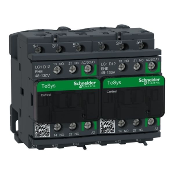 TeSys Deca reversing contactor - 3P - = 440 V - 12 A AC-3 - 48...130 V AC/DC coil image 3