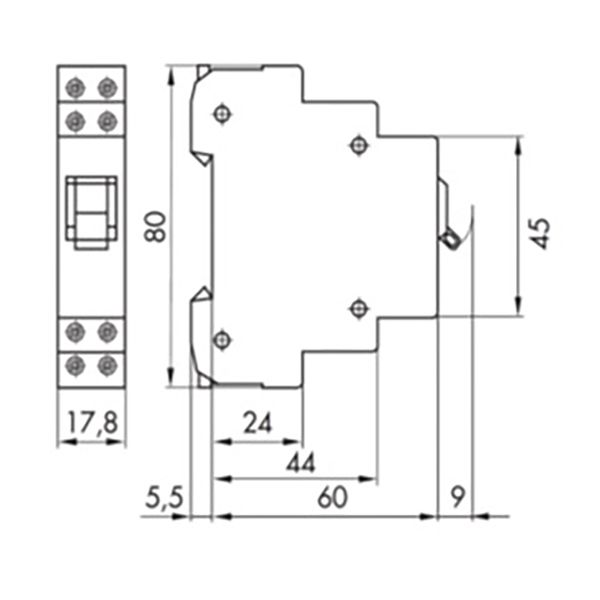 Modular Change-over Switch, 1 C/O, 1-0-2, 16A image 4