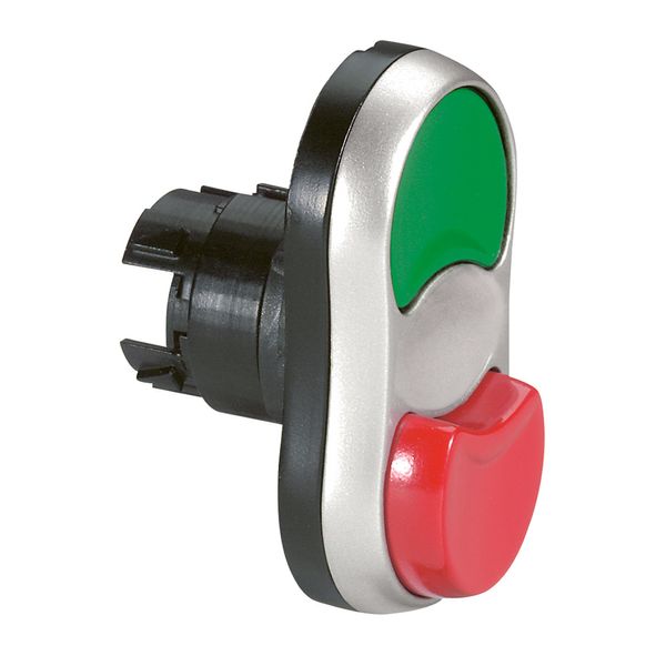 Osmoz non illuminated head twin touch - flush/projecting - green/red - IP 66 image 1