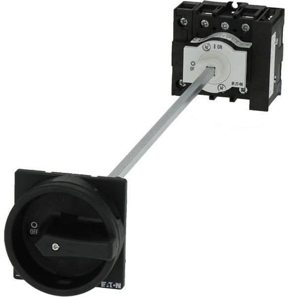 Main switch, P1, 40 A, rear mounting, 3 pole + N, 1 N/O, 1 N/C, STOP function, With black rotary handle and locking ring, Lockable in the 0 (Off) posi image 3