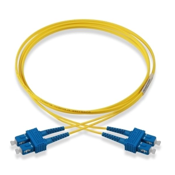 Fibre optic patch cord, Actassi, OS2, SC-SC, duplex, LSZH, 1 m image 2