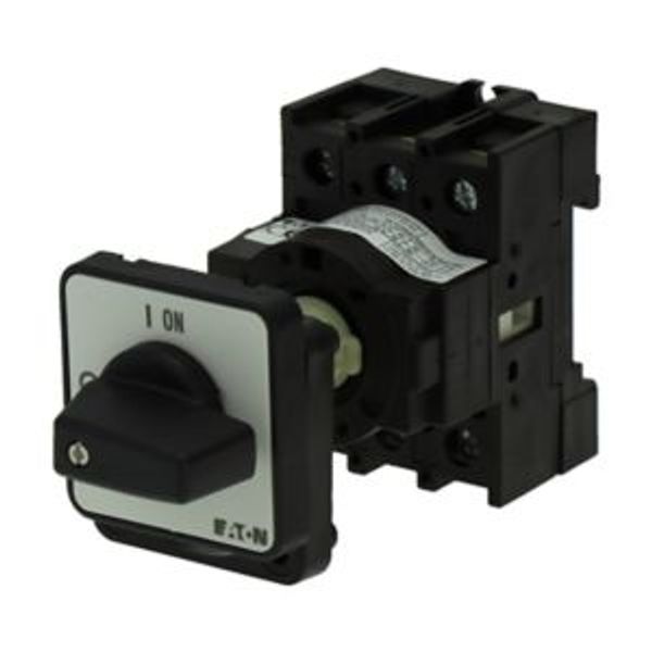 On-Off switch, P1, 40 A, rear mounting, 3 pole, with black thumb grip and front plate image 4