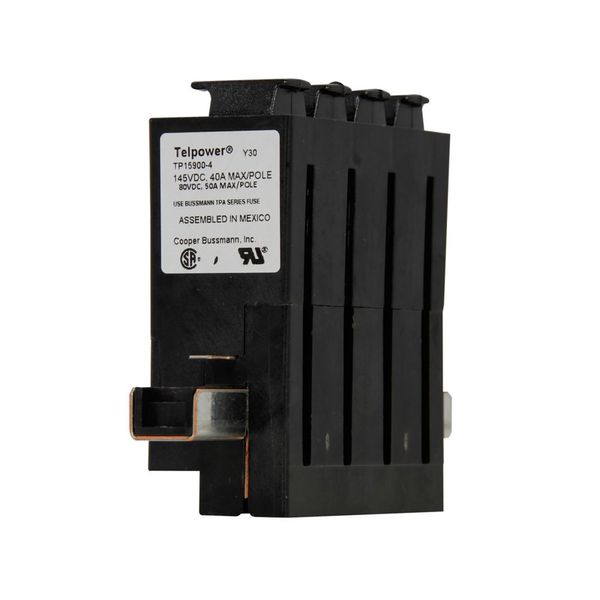 Eaton Bussmann series 1500 fuse disconnect switch, Modular design, 145 Vdc, 80 Vdc, 40A at 145 Vdc, 50A at 80 Vdc, Fusible, rear access, Four-pole image 2