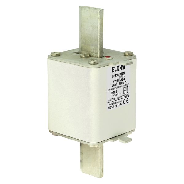 Fuse-link, high speed, 350 A, AC 690 V, DIN 2, 60 x 74 x 150 mm, gR, DIN, IEC, single indicator image 20