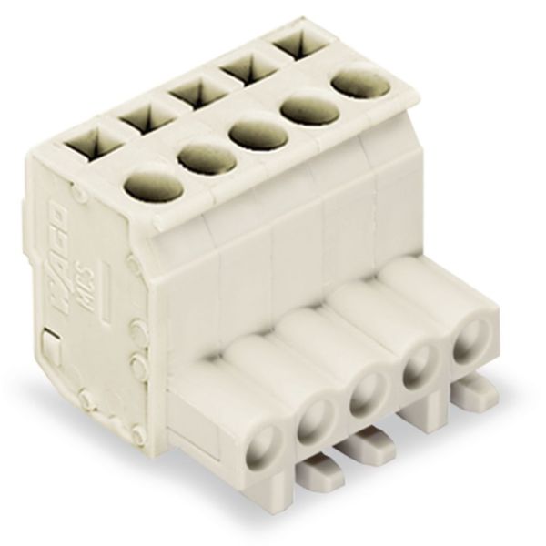 1-conductor female connector, angled CAGE CLAMP® 2.5 mm² light gray image 3