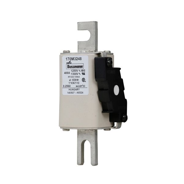 Fuse-link, high speed, 400 A, AC 1250 V, compact size 1, 45 x 58 x 138 mm, aR, DIN, IEC, type K indicator image 10