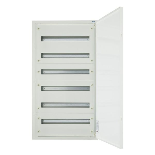 Complete flush-mounted flat distribution board, white, 24 SU per row, 6 rows, type C image 10