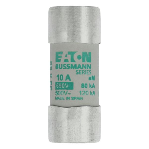 Fuse-link, LV, 10 A, AC 690 V, 22 x 58 mm, aM, IEC image 5