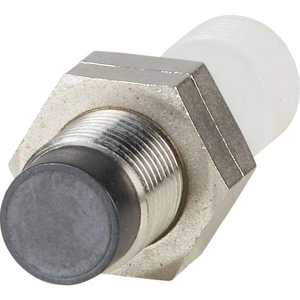 Proximity switch, E57P Performance Short Body Serie, 1 NC, 3-wire, 10 – 48 V DC, M12 x 1 mm, Sn= 4 mm, Non-flush, NPN, Stainless steel, Plug-in connec image 1