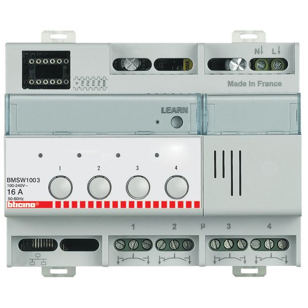 4 relay DIN actuator 16A 100/240V image 1