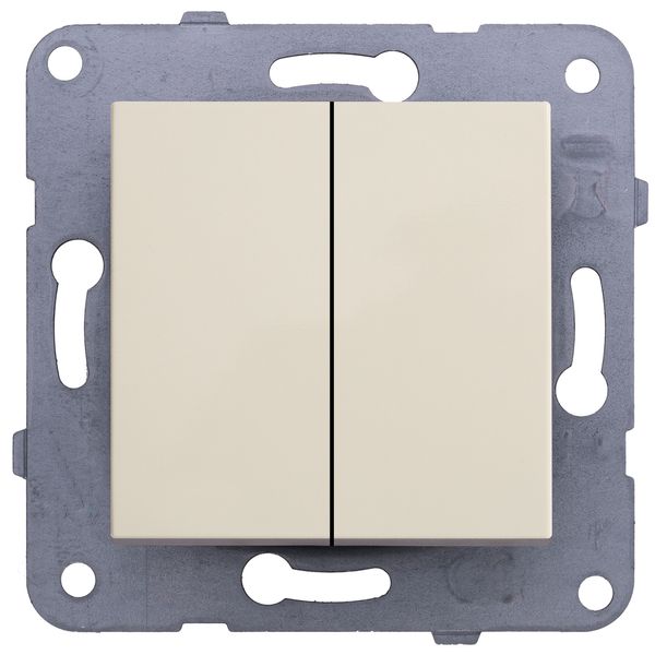 Karre-Meridian Beige (Quick Connection) Two Gang Switch image 1