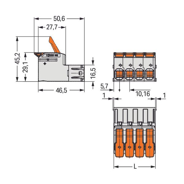 832-1203/333-000 1-conductor male connector; lever; Push-in CAGE CLAMP® image 5