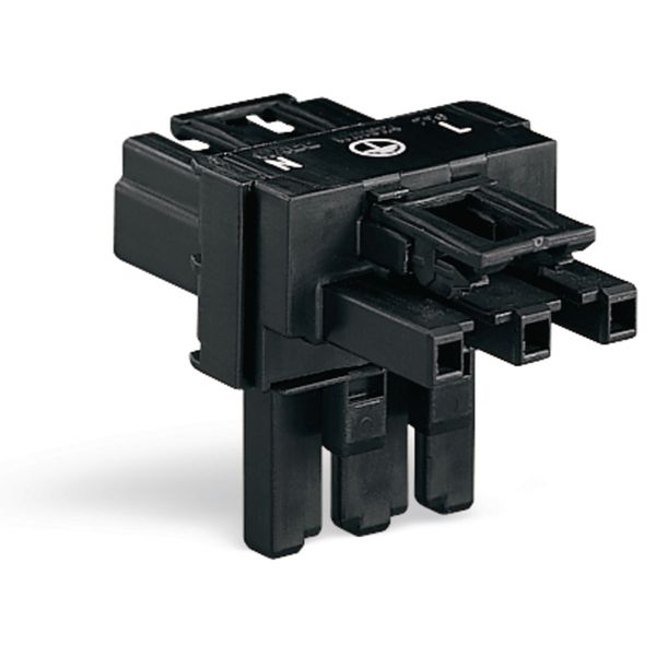 T-distribution connector 3-pole Cod. A black image 3