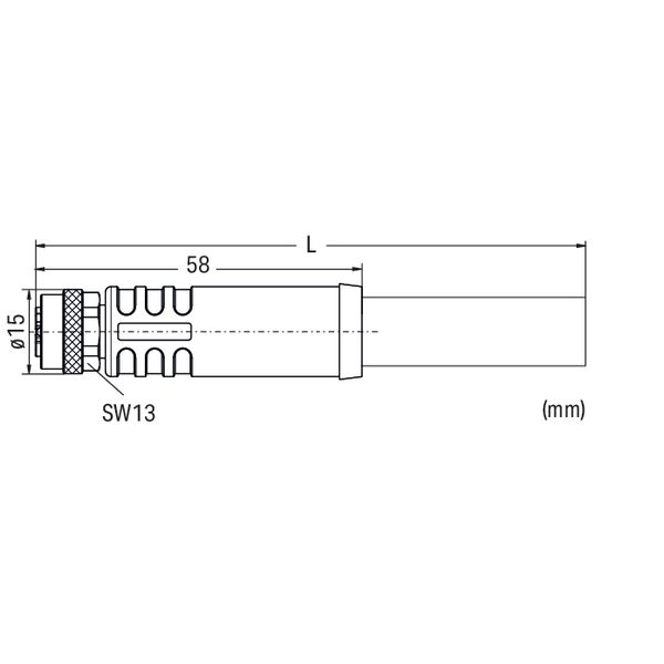 Power cable M12L socket straight 5-pole image 4