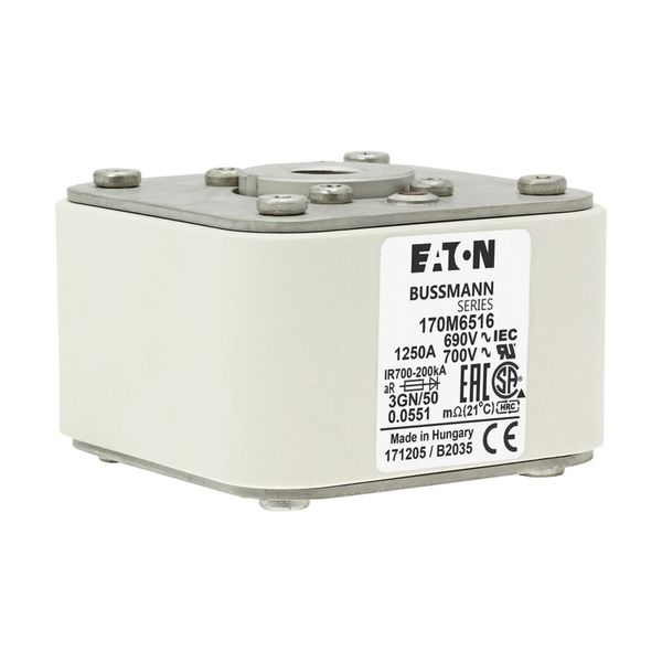 Fuse-link, high speed, 1250 A, AC 690 V, size 3, 76 x 92 x 53 mm, aR, IEC, UL, single indicator image 23