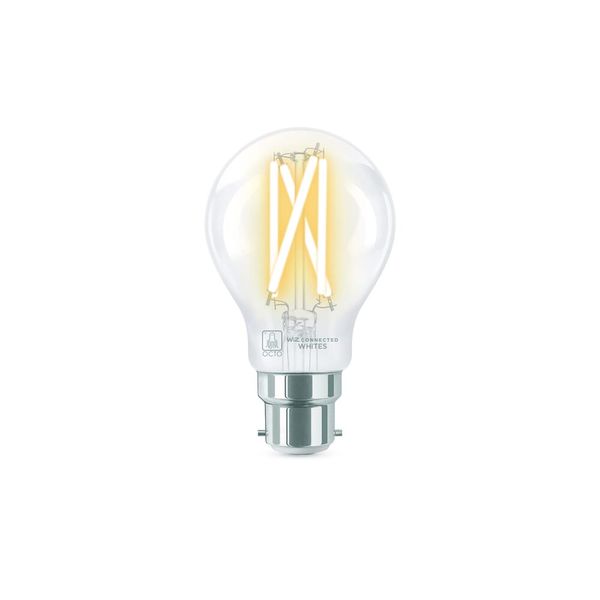 OCTO WiZ Connected A60 Tunable White Smart Filament Lamp Clear B22 7W image 1