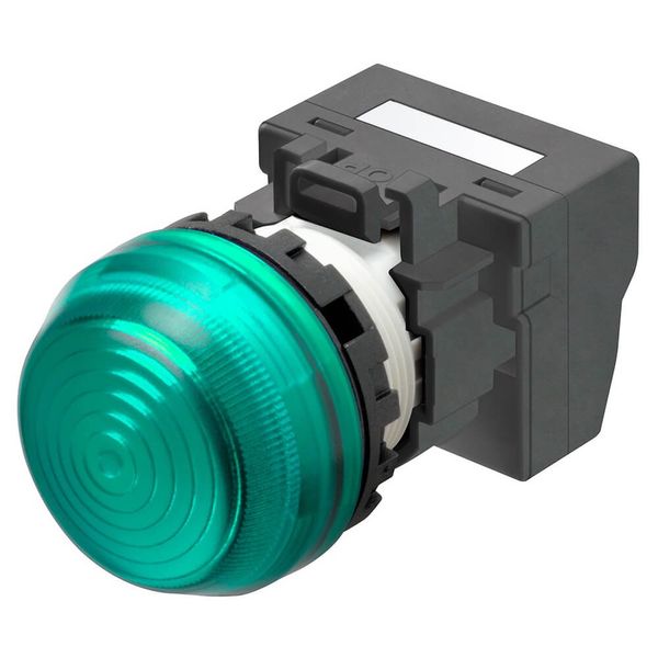 M22N Indicator, Plastic semi-spherical, Green, Green, 24 V, push-in te image 2