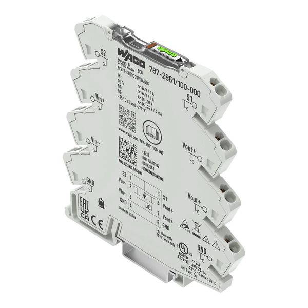 787-2861/100-000 Electronic circuit breaker; 1-channel; 24 VDC input voltage; 1 A; Signal contact image 1