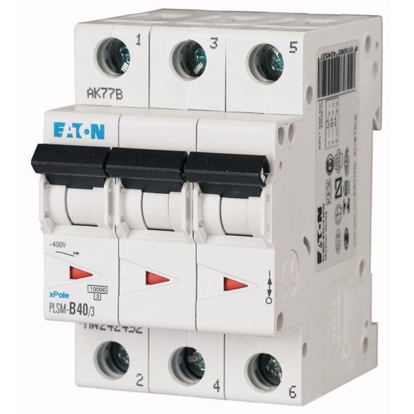 Miniature circuit breaker (MCB), 40 A, 3p, characteristic: D image 1