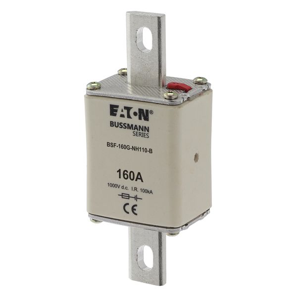 Fuse-link, high speed, 160 A, DC 1000 V, NH1, 40 x 53 x 135 mm, gBat, IEC, bolted connection image 6