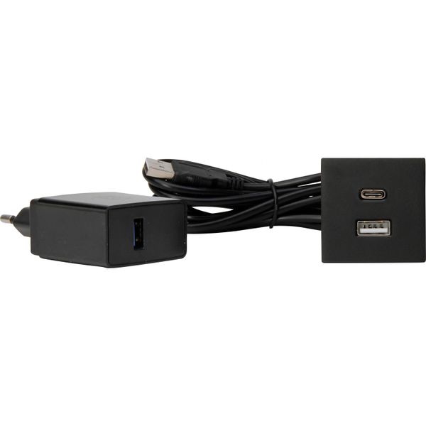VersaPICK, quadratisch, matt schwarz, USB-C, image 1