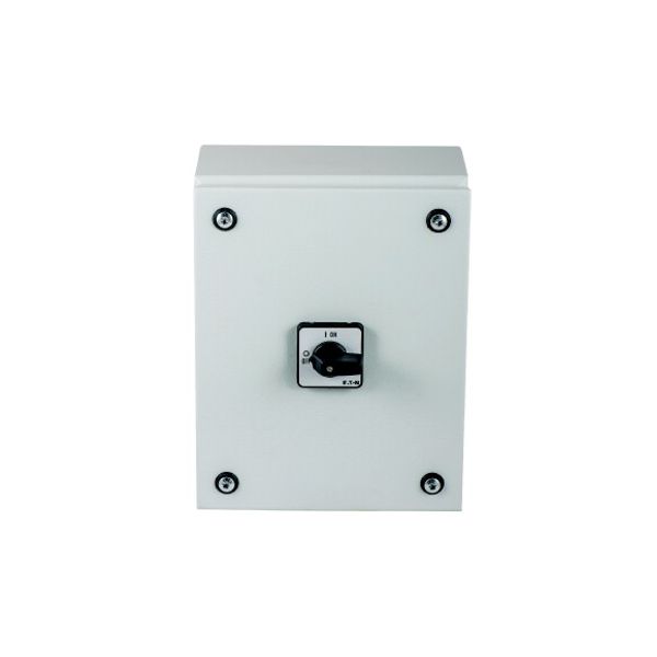 T0, 20 A, surface mounting, 4 contact unit(s), 90 °, maintained, 0-1, in steel enclosure, Design number 8344 image 2