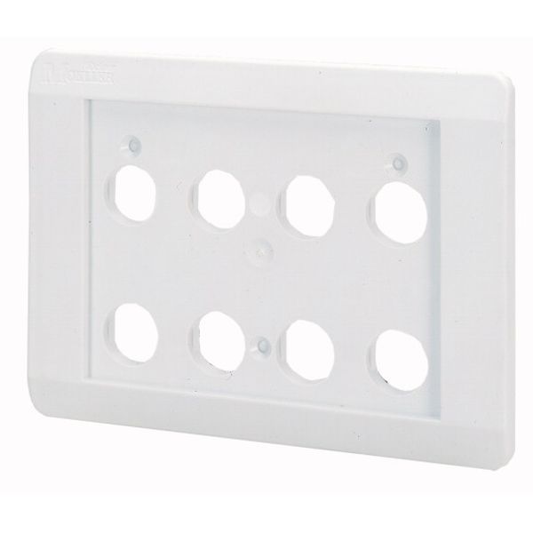 Flush mounting plate, gray, 8 mounting locations image 1